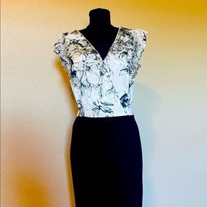 NWT White House Black Market Flutter Sleeve Jumpsuit Sz 6